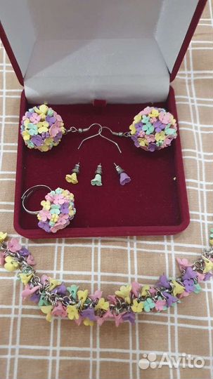 Набор бижутерия из полимерной глины ручная работа