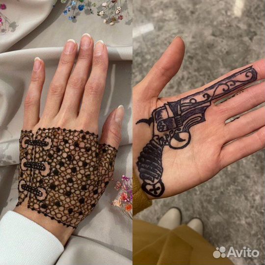 Мехенди Тату Хной Био-тату гелем