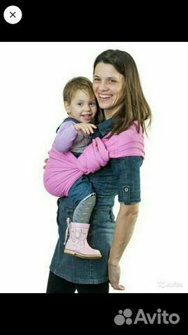 Слинг с кольцами розовый меланж