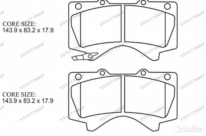 Тормозные колодки передние Toyota LC 200/ Lexus LX