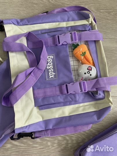 Сумка шоппер, клач и пенал для девочек