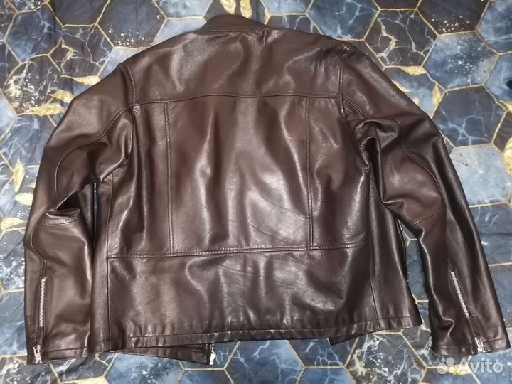 Кожаная куртка косуха мужская 50