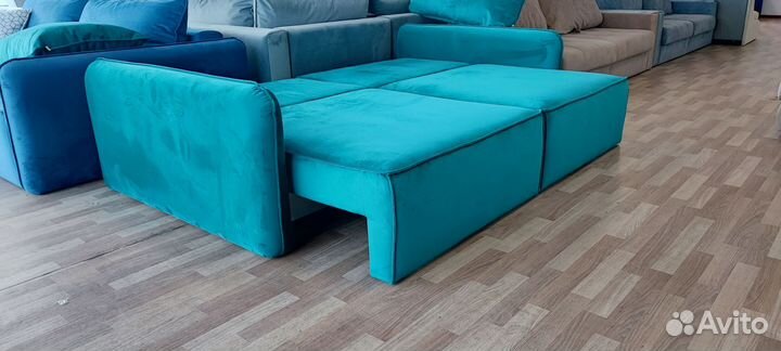 Диван прямой изумрудный Портленд-7