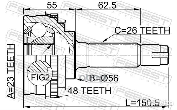 Шрус внешний перед прав/лев 0110010A48 Febest