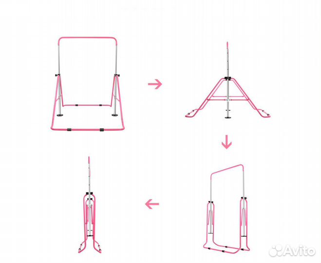 Турник для детей DFC GC001 складной розовый