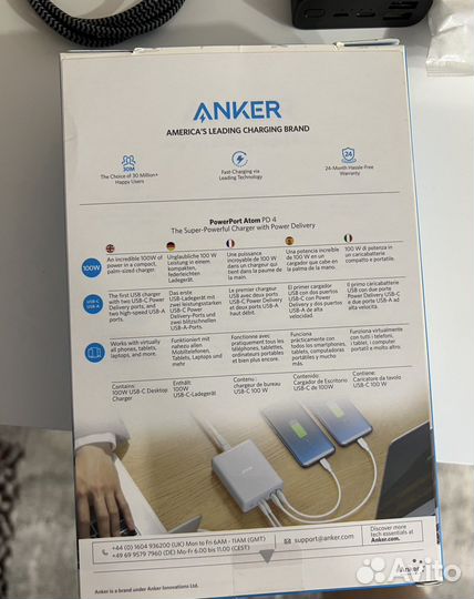 Сетевое з/у Anker PowerPort Atom PD 4 100w