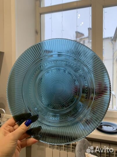 Тарелки синие luminarc