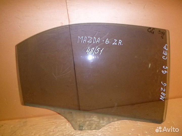Стекло двери задней правой mazda (GG) 2002-2007