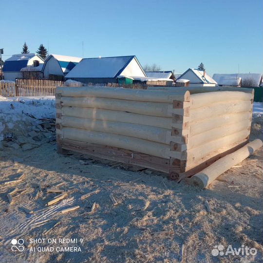 Сруб для бани липа 3*3