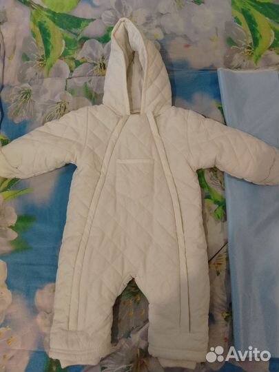 Вещи пакетом на мальчика-тёплые комбинезоны 68