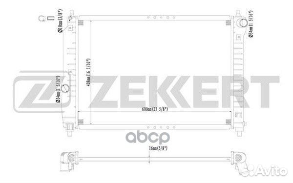 Радиатор охл. дв. Chevrolet Aveo (T200 T250 T
