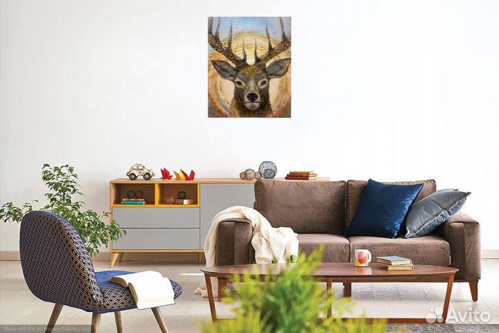 Интерьерная картина Олень ручная работа