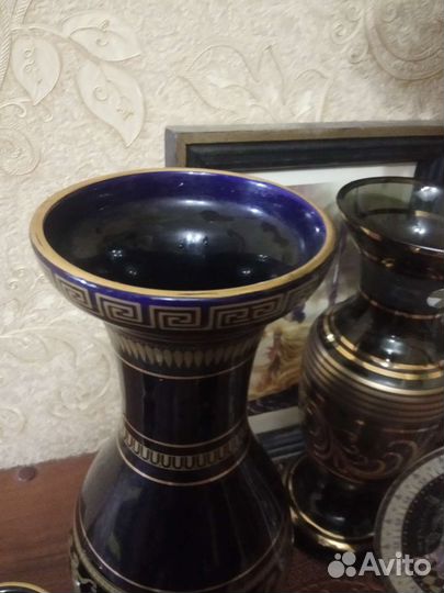 Ваза бокалы тарелка Греция 80-е г