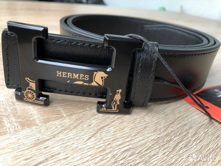 Ремень мужской Hermes кожаный. Новый
