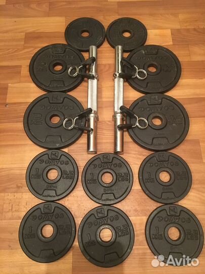 Гантели «Domyos». Две штуки по 10 (8;12;14) кг