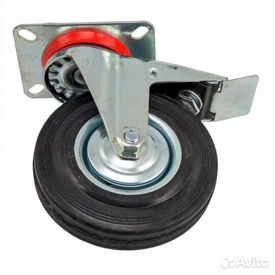 Опора поворотная SCb125, d125, черная литая резин