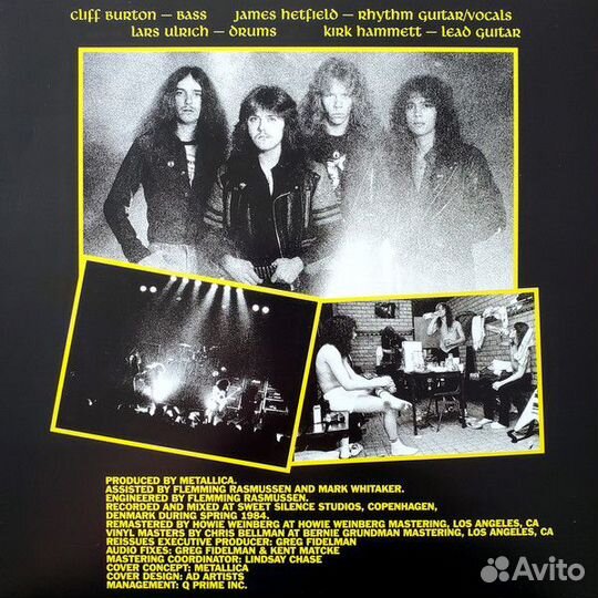 Виниловая пластинка metallica - ride THE lightning