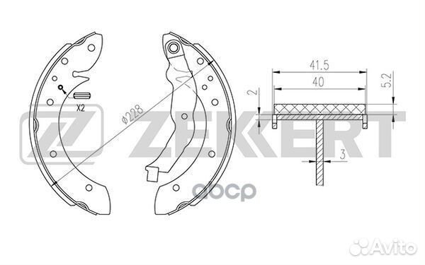 Колодки торм. бараб. задн. BMW 3 (E36) 90- bk-4