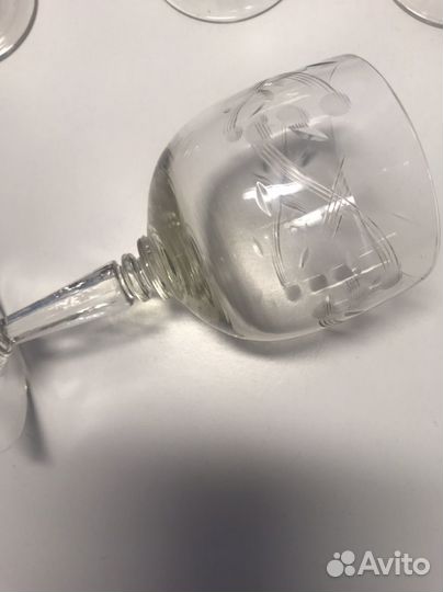 Хрустальные фужеры.винтаж СССР 50х