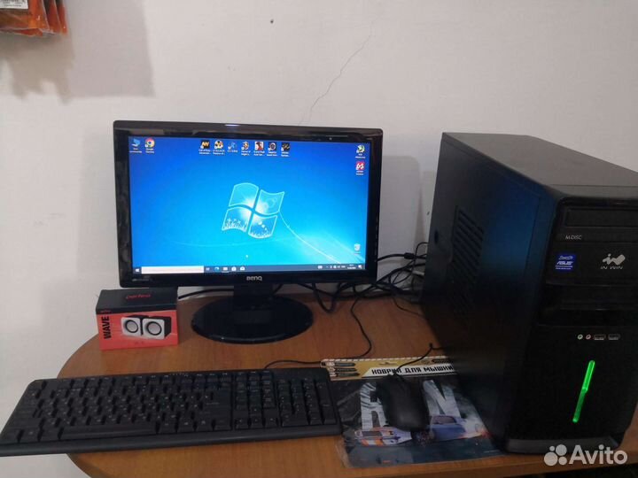Компьютер 4 ядра с монитором и комплектом