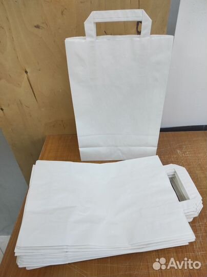 Крафт пакет бумажный с ручками