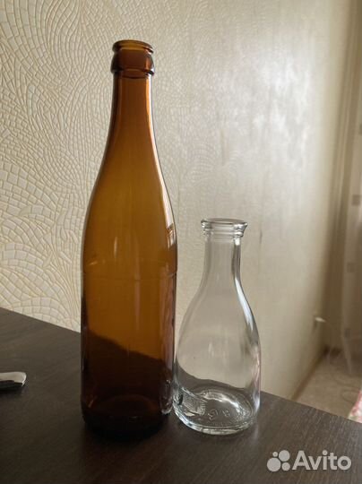 Бутылка стеклянная/ ваза