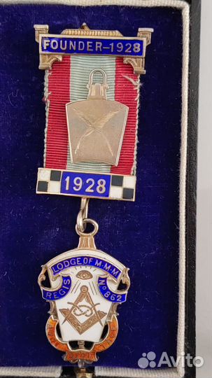 Масонская медаль основателя ложи MMM 1928