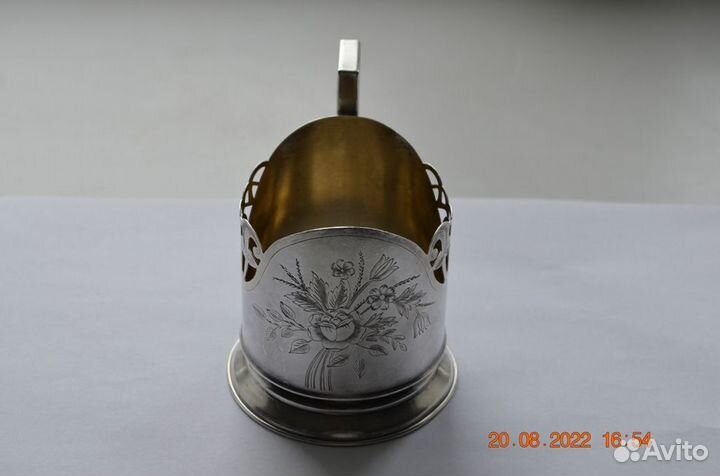 Подстаканник период СССР серебро 875 проба 