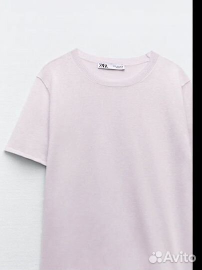 Футболка из смешанного льна и лиоцелла Zara S