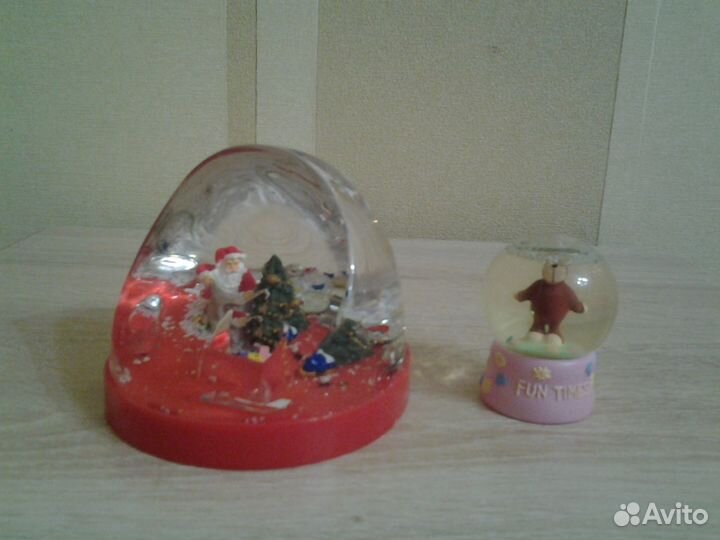 Сувенир новогодний шар стеклянный 2 шт