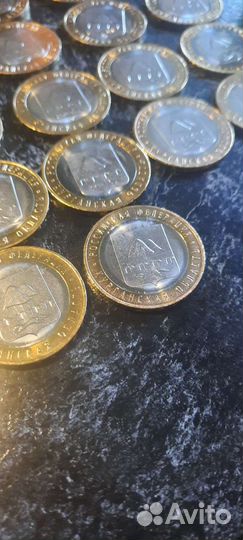 Юбилейные монеты 10р Курганская область 28шт