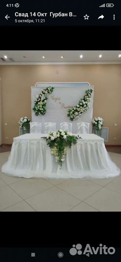 Оформление зала для свадьбы