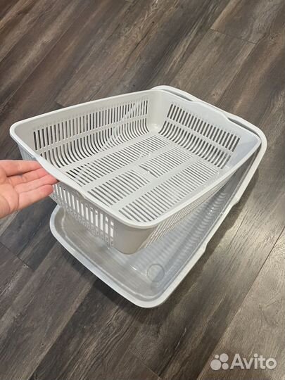 Кошачий лоток большой светло-серый