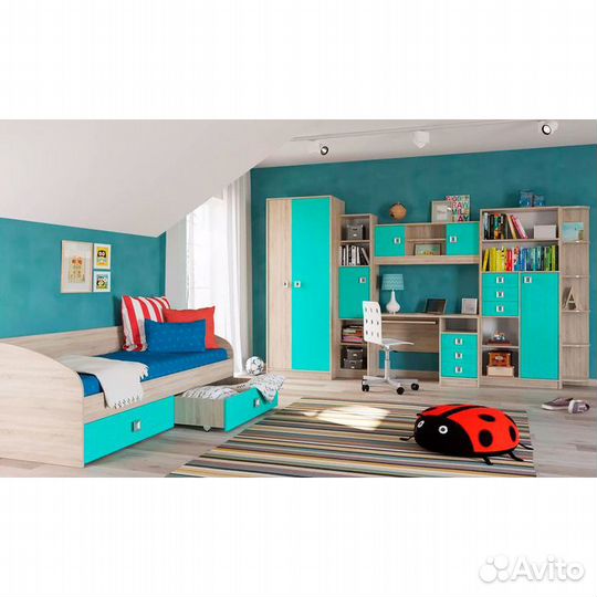 Кровать односпальная с двумя ящиками