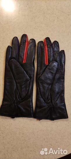 Перчатки женские кожаные черные и коричневые