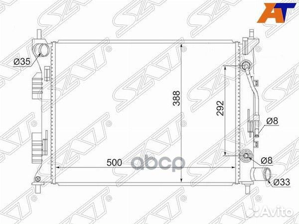 Радиатор Hyundai Solaris 10-17 / Kia Rio 11-17