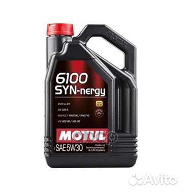 Масло моторное 5w30 motul 4л полусинтетика 6100