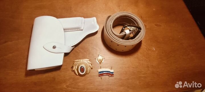 Кобура + ремень+ кокарда мвд+ флаг мет. вс