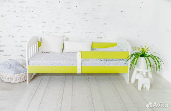 Кроватка от 2х лет ламинат софа цвет высокий борт