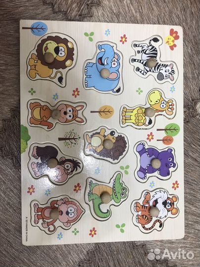 Деревянные пазлы пакетом