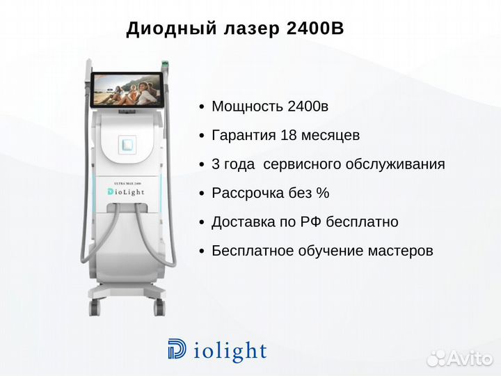 Диодный лазер для эпиляции diolight Ultra'Max 2024