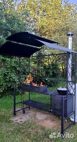 Мангал с печью