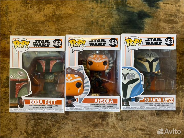 Фигурка Funko Pop Ashoka, Bo-Katan Kryze,Boba Fett