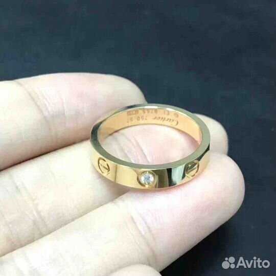 Кольцо Cartier Love, желтое золото с 1 бр. 0,02ct