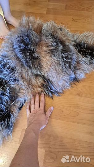 Меховой воротник чернобурка