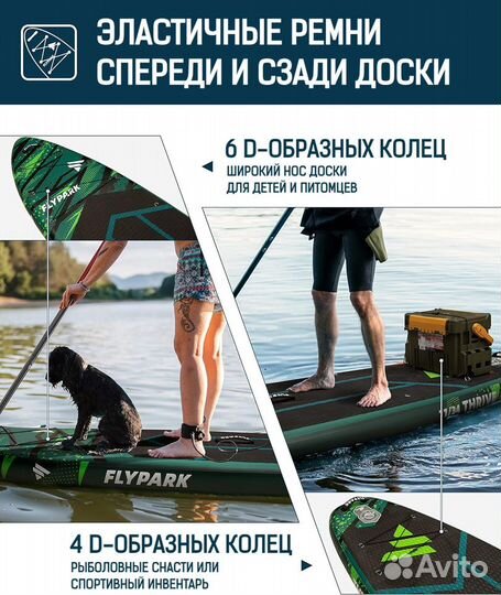 Надувной сапборд Flypark Thive Green STD 11