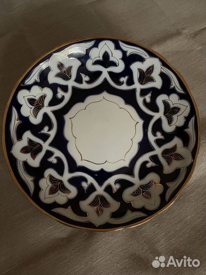 Узбекская посуда пахта - большое блюдо и пиала