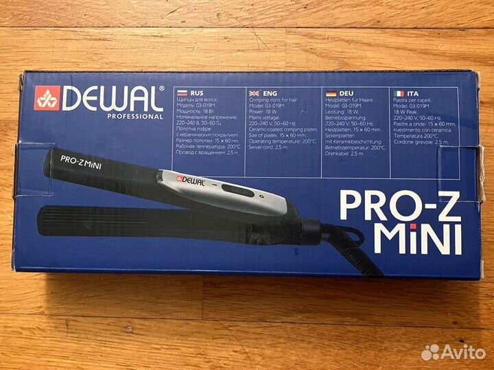 Dewal pro-Z mini утюжок-гофре