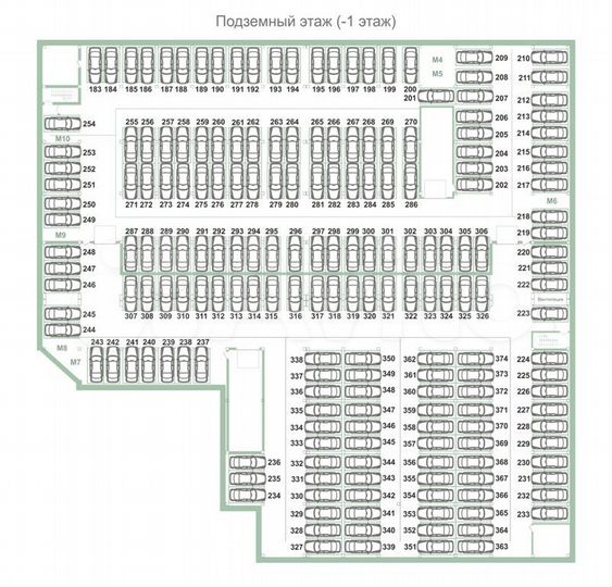 Машиноместо, 14 м²