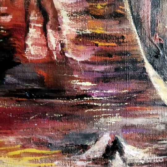 Космос картина маслом на холсте 40х60 см